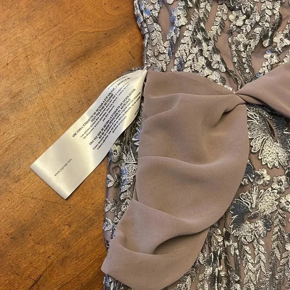 NWOT!! JS Collections Embroidered One Shoulder Maxi Evening Dress - Size 4 - Picture 13 of 16